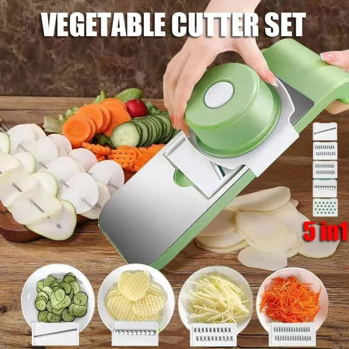 5 In 1 Stainless Steel Vegetable Cutter