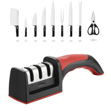 3 in 1 Kitchenly Professional Knife Sharpener - Jake Cart