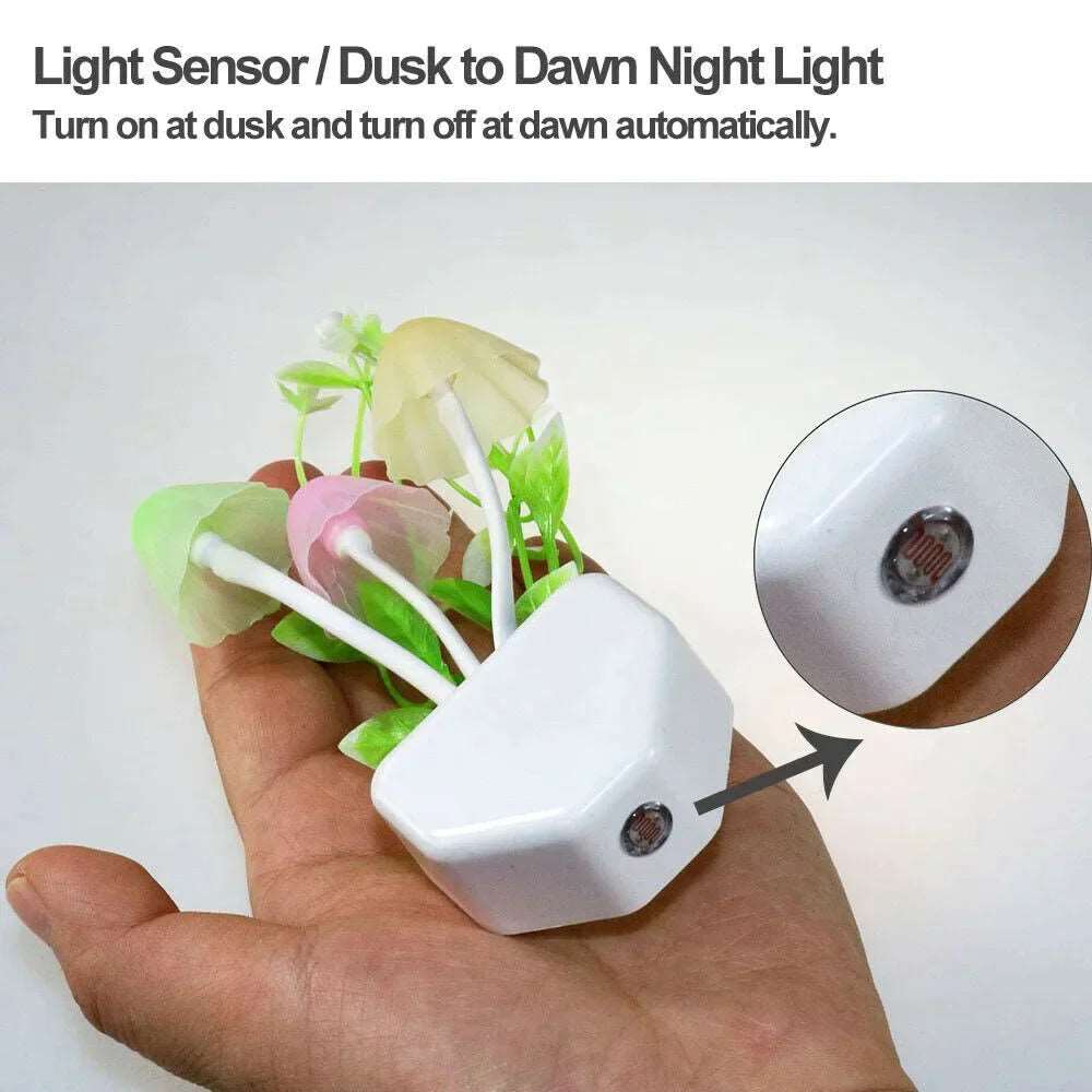 Automatic Open Beautiful Mashroom LED Night Light - Jake Cart