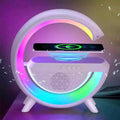 LED Smart RGB Ambient Night Light With Wireless Charger Bluetooth Speaker Music Sync Night Lamp - Jake Cart