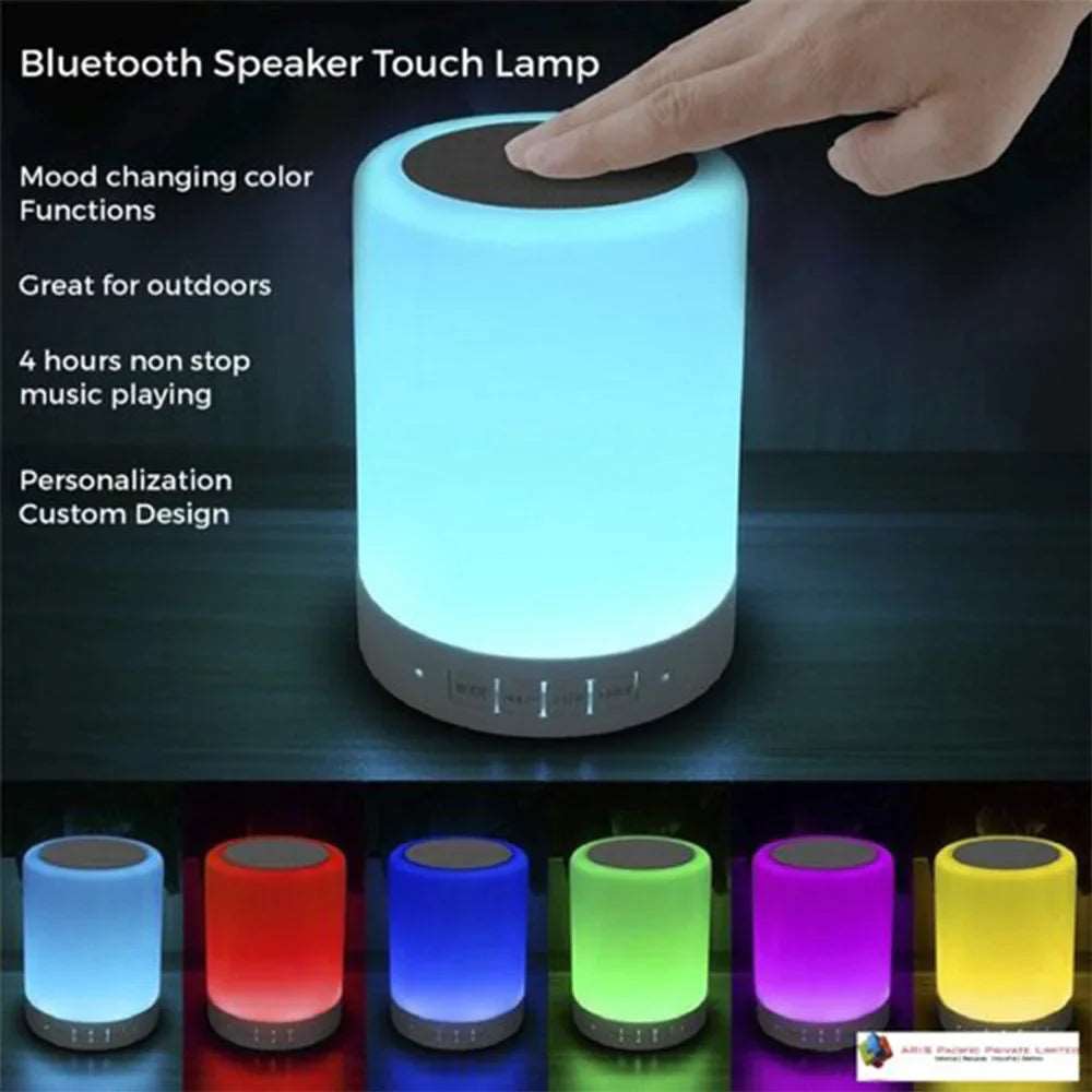 LED touch night light, Bluetooth Speaker Lamp Portable Wireless Speaker, Bedside Lamp,USB Rechargeable Table Lamp - Jake Cart