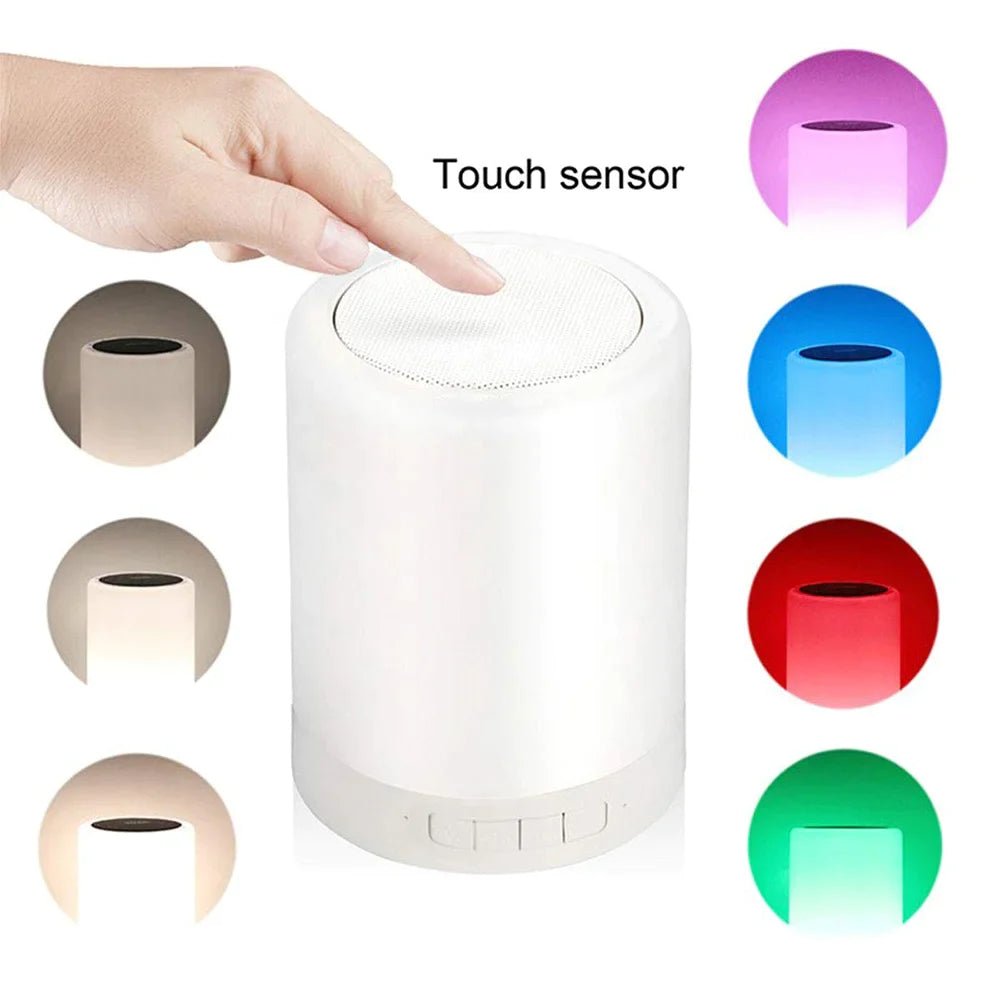 LED touch night light, Bluetooth Speaker Lamp Portable Wireless Speaker, Bedside Lamp,USB Rechargeable Table Lamp - Jake Cart