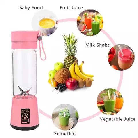 Portable Juicer Blender - USB Rechargeable 380 ML Mini Blender - Jake Cart