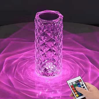 RGB Crystal Diamond Lamp - Rose Lamp 16 Colors - Jake Cart