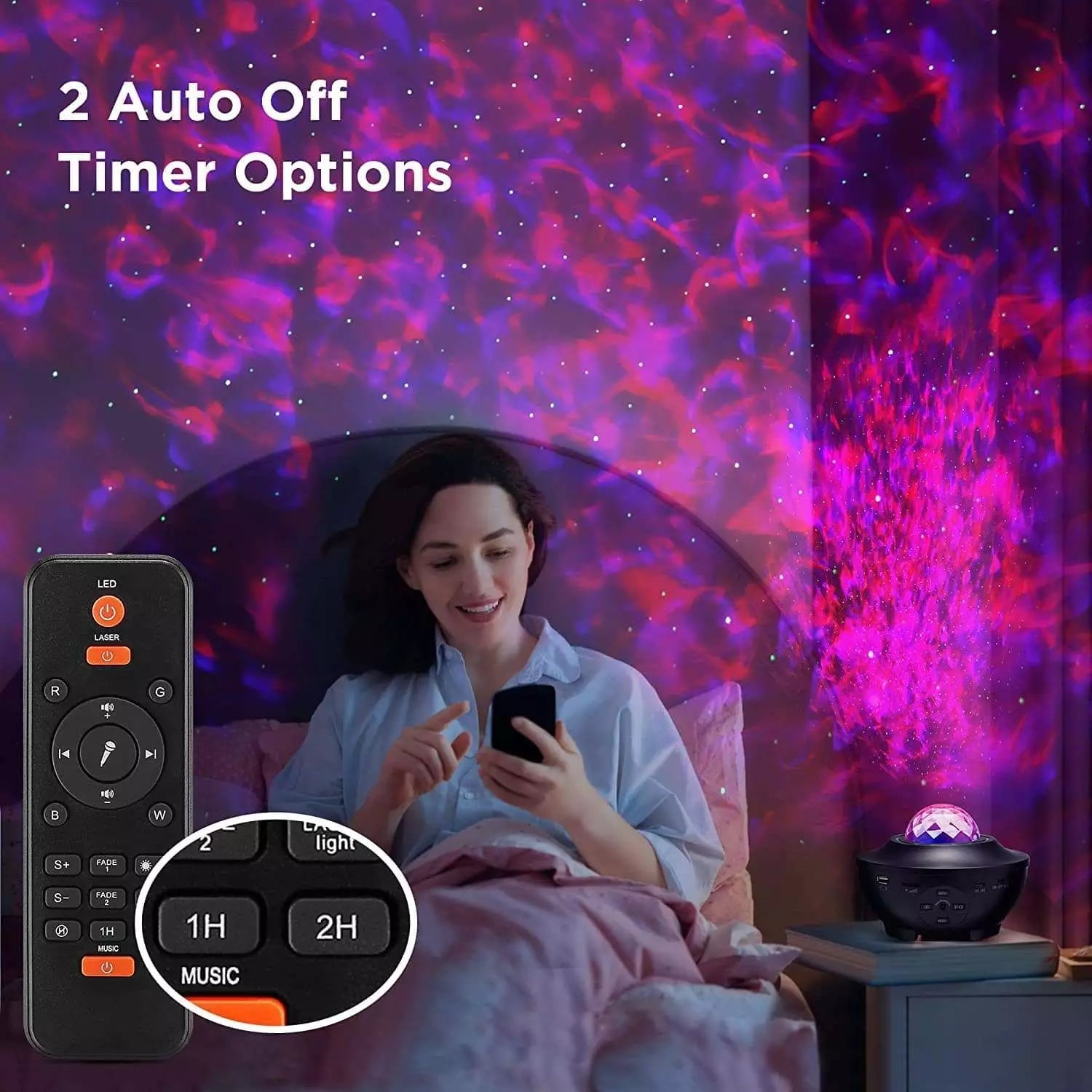 Smart Galaxy Sky Star Projector With Bluetooth Speaker - Jake Cart